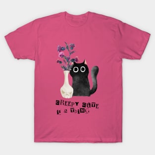 Black Witches Cat Creepy Cute T-Shirt